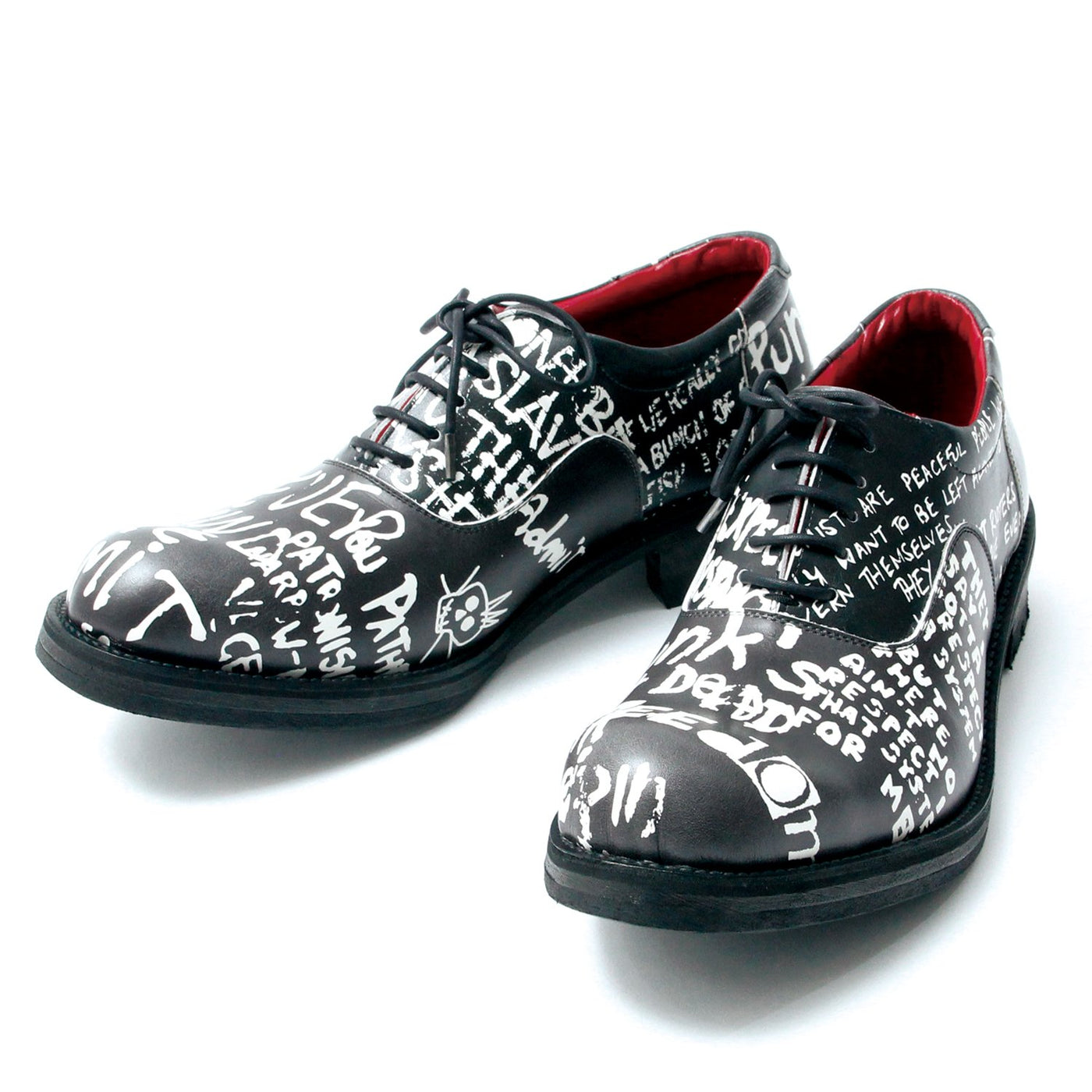 Message Print Shoes / BLACK