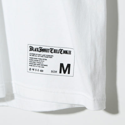 B.H.C.C Logo Print Tee / WHITE×BLACK