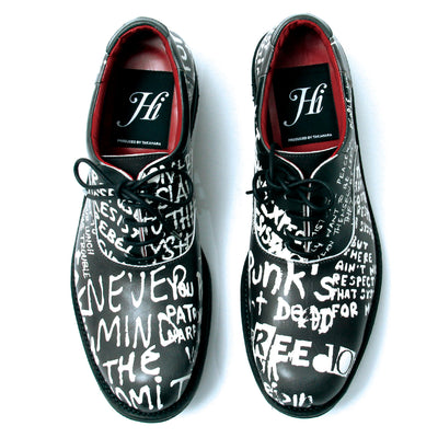 Message Print Shoes / BLACK