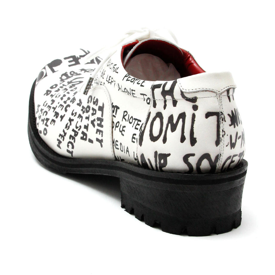 Message Print Shoes / WHITE